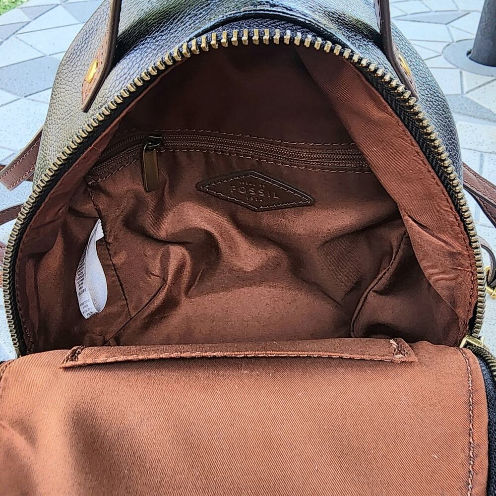 Fossil Felicity Color Block Leather Mini Backpack - Picture 6 of 13